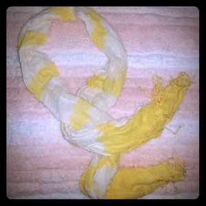 White and Yellow Scarf/Wrap